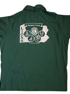Pennsylvania Lions Green Short Sleeve Button-Down Shirt